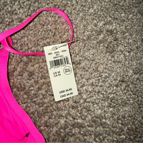 NWT! Aerie - Microfiber Cut Out Bralette - Pink Infusion, Medium - Picture 2 of 4